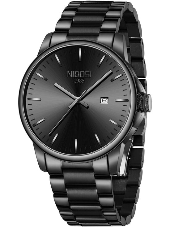 Other - Stylish Men's Analog Quartz Watch - Waterproof Stainless Steel, Day & Date